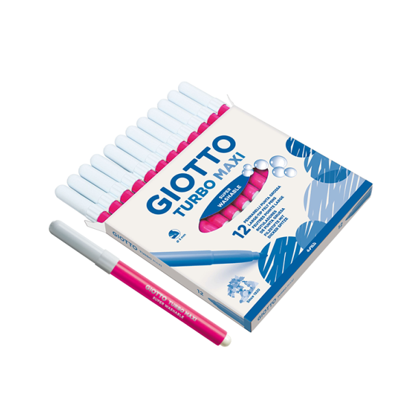 Caixa 12 retoladors Giotto Turbo Maxi Magenta