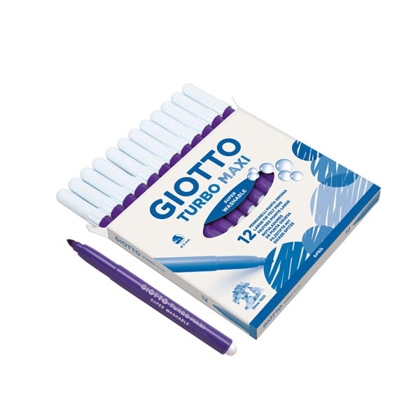 Caixa 12 retoladors Giotto Turbo Maxi Violeta