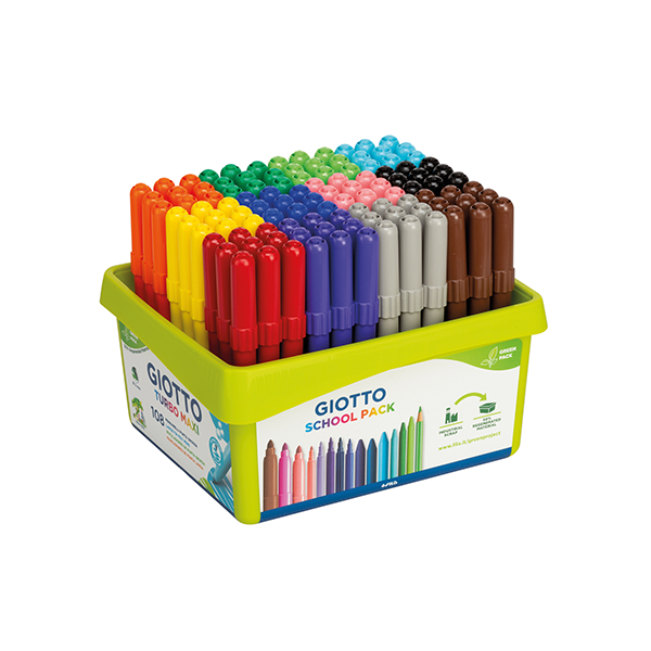 Lot escolar retoladors Giotto Turbo Maxi
