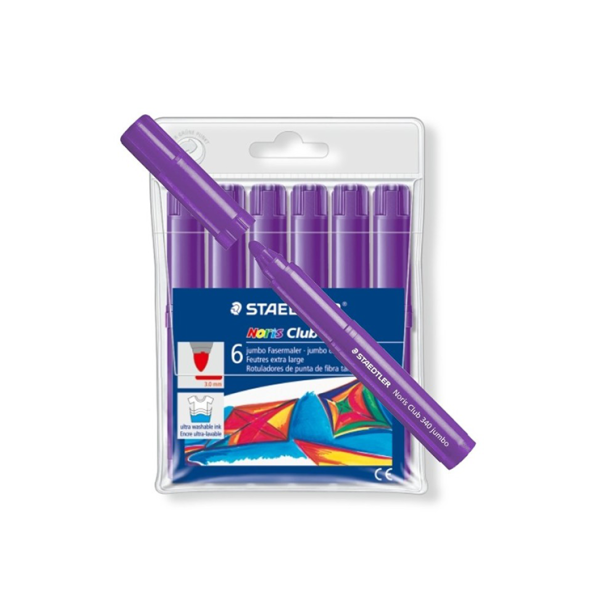 Caixa 6 retoladors gruixuts Staedtler Noris 340 Violeta