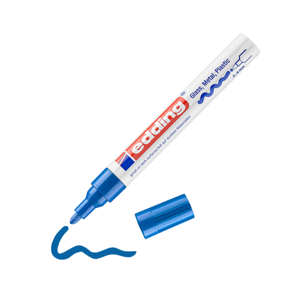 Retolador Edding 750 efecte lacat Blau fosc