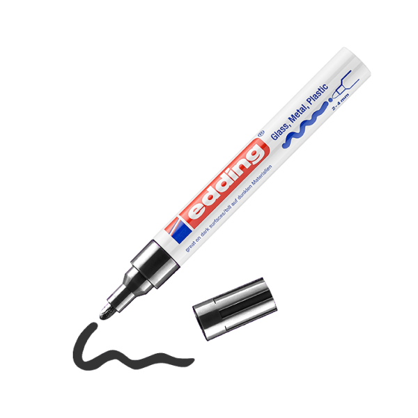 Retolador Edding 750 efecte lacat Negre