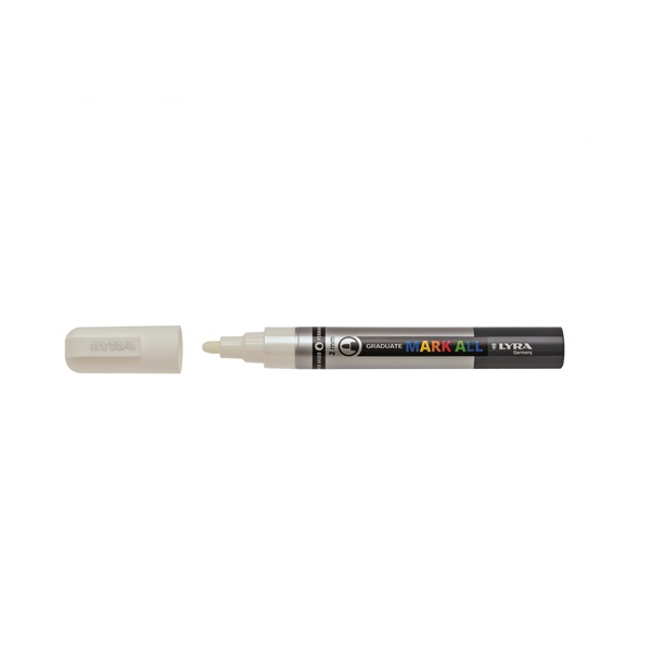 Marcador permanent Lyra Mark All 2 mm Blanc