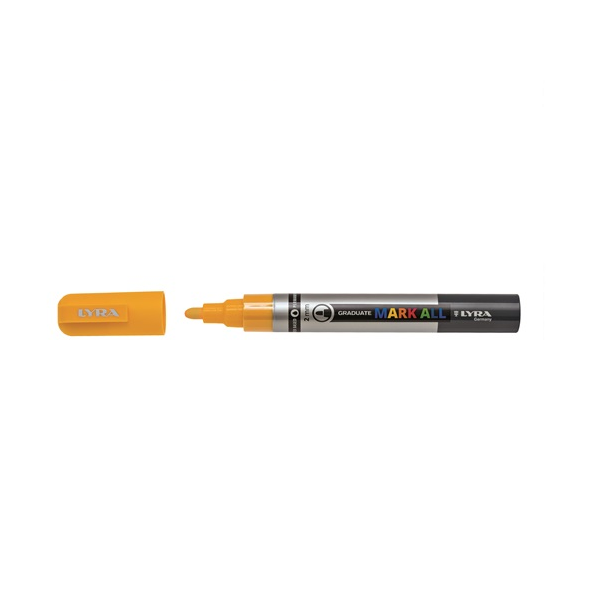 Marcador permanent Lyra Mark All 2 mm Groc