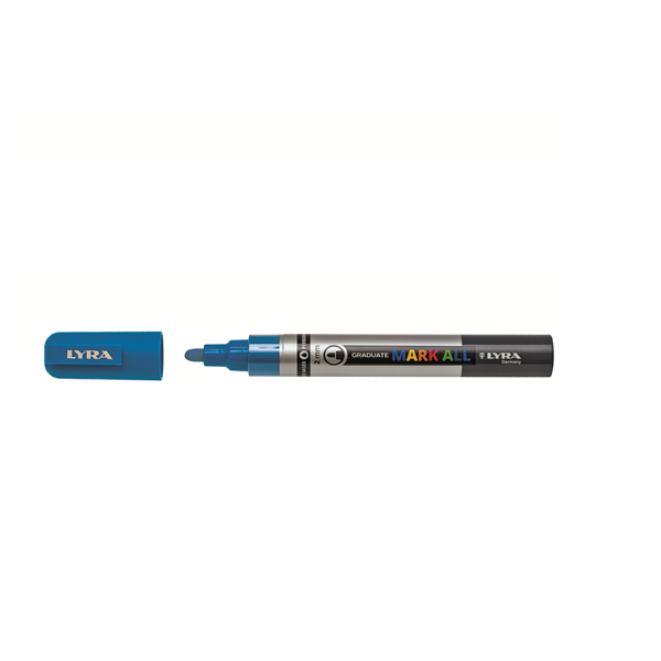 Marcador permanent Lyra Mark All 2 mm Blau Clar