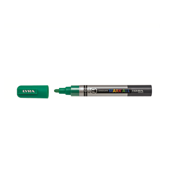 Marcador permanent Lyra Mark All 2 mm Verd maragda