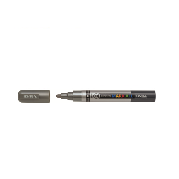Marcador permanent Lyra Mark All 2 mm Plata