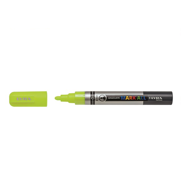 Marcador permanent Lyra Mark All 2 mm Groc neó