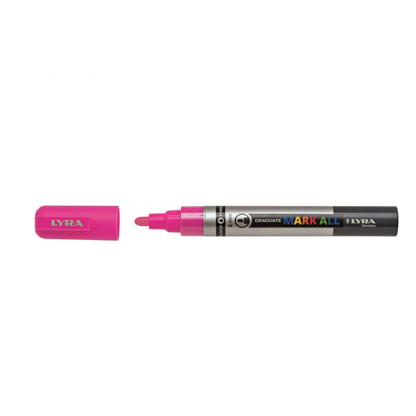 Marcador permanent Lyra Mark All 2 mm Rosa neó