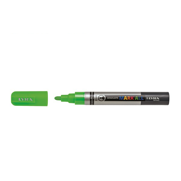 Marcador permanent Lyra Mark All 2 mm Verd neó
