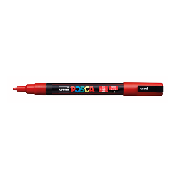 Retolador Uni Posca PC-3M Vermell