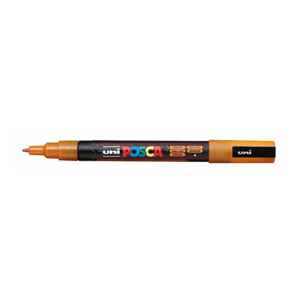 Rotulador Uni Posca PC-3M purpurina Naranja