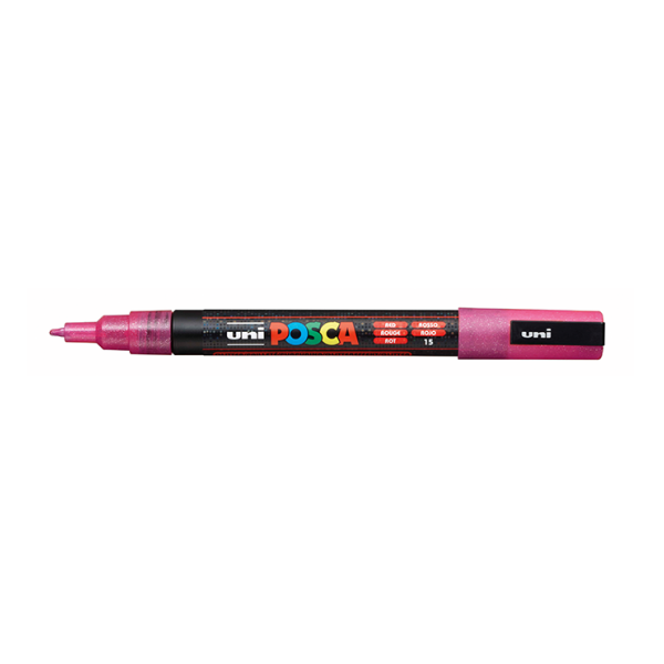 Rotulador Uni Posca PC-3M purpurina Rosa