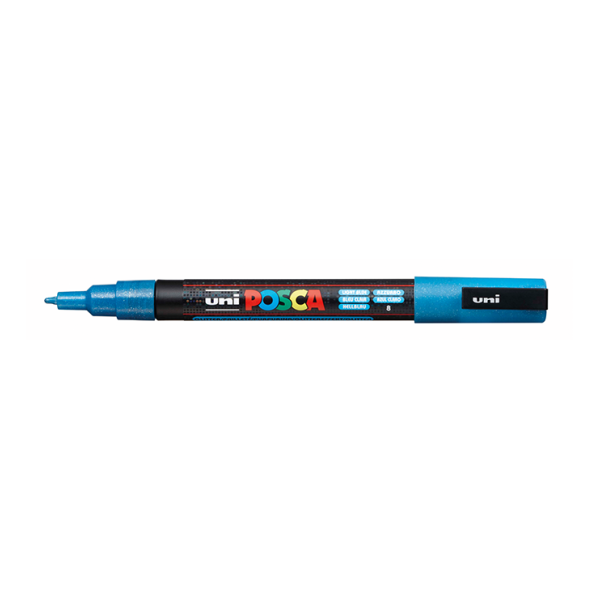 Rotulador Uni Posca PC-3M purpurina Azul claro
