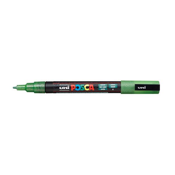 Rotulador Uni Posca PC-3M purpurina Verde claro