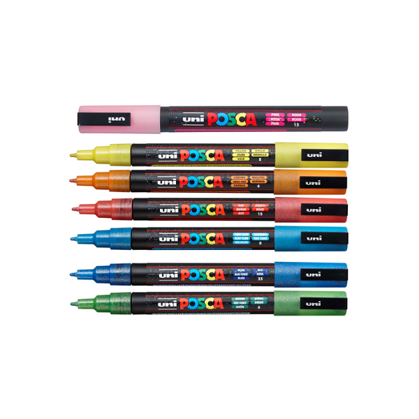 Rotuladores Uni Posca PC-3M purpurina