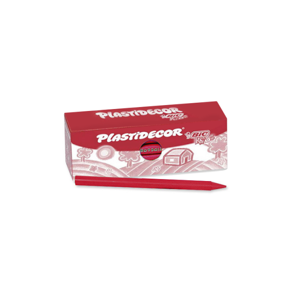 Caixa 25 ceres Plastidecor Bic Vermell