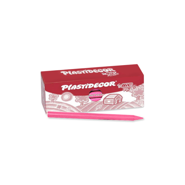 Caixa 25 ceres Plastidecor Bic Rosa