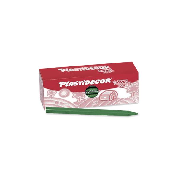 Caixa 25 ceres Plastidecor Bic Verd fosc