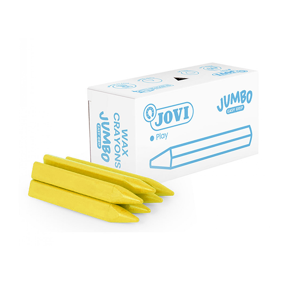 Caixa 12 ceres Jumbo Easy Grip Jovi Groc clar