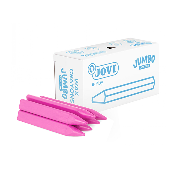 Caixa 12 ceres Jumbo Easy Grip Jovi Rosa