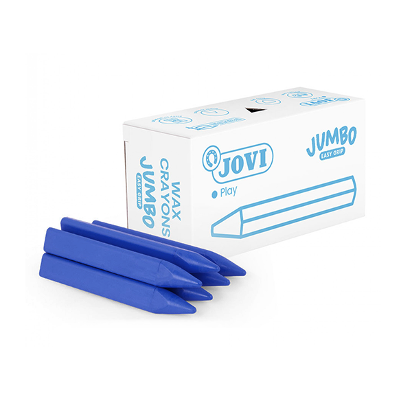 Caixa 12 ceres Jumbo Easy Grip Jovi Blau fosc