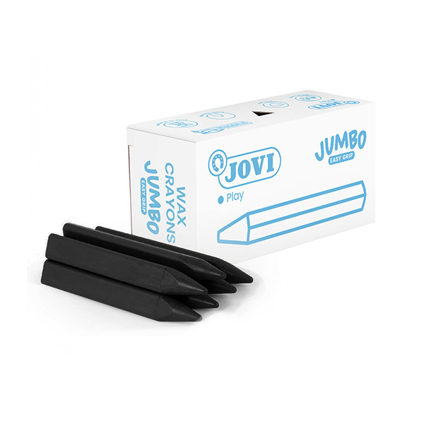 Caixa 12 ceres Jumbo Easy Grip Jovi Negre