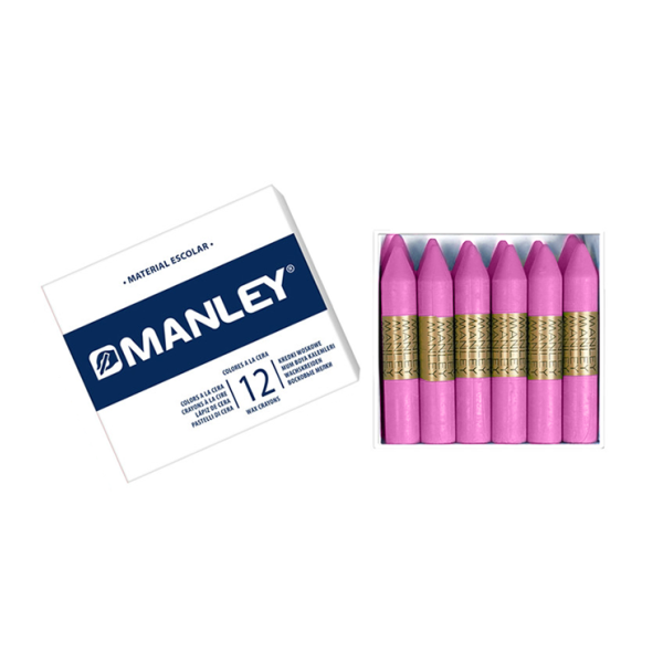 Caja 12 ceras Manley Rosa