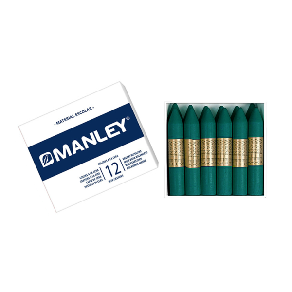 Caja 12 ceras Manley Verde oscuro