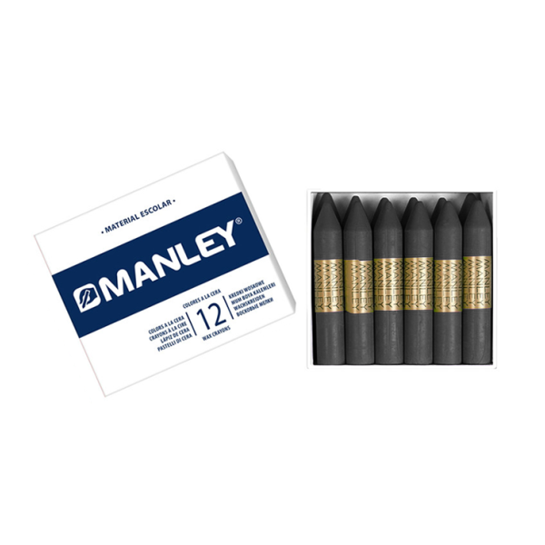 Caja 12 ceras Manley Negro