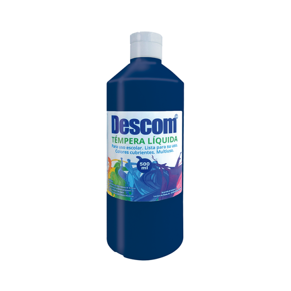 Témpera líquida Descom 500 ml Azul oscuro