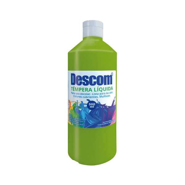 Témpera líquida Descom 500 ml Verde claro