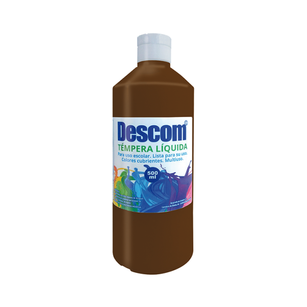 Témpera líquida Descom 500 ml Marron