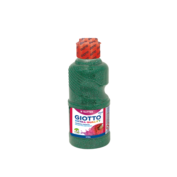 Témpera líquida purpurina Giotto 250 ml Verd