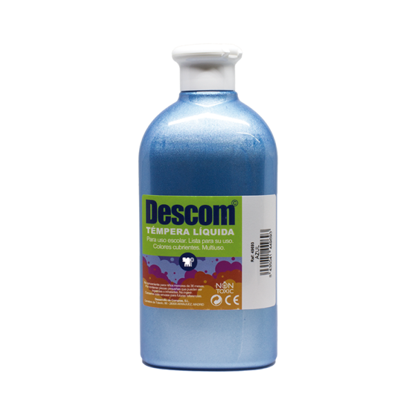 Témpera líquida metal·litzada Descom 500 ml Blau