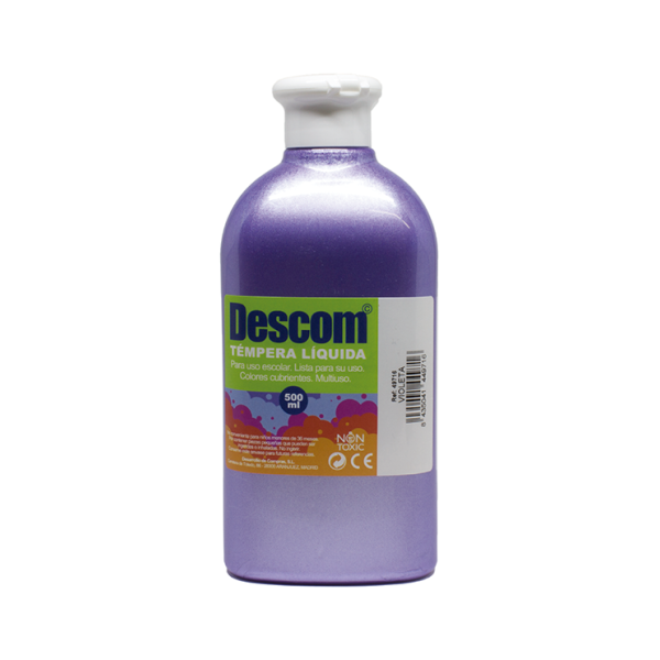 Témpera líquida metal·litzada Descom 500 ml Violeta