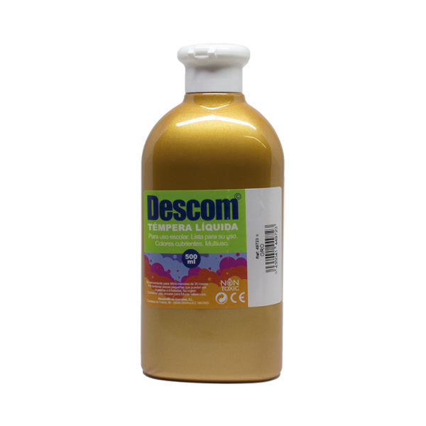 Témpera líquida metal·litzada Descom 500 ml Or