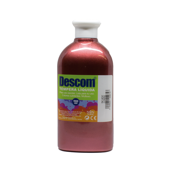 Témpera líquida metal·litzada Descom 500 ml Coure