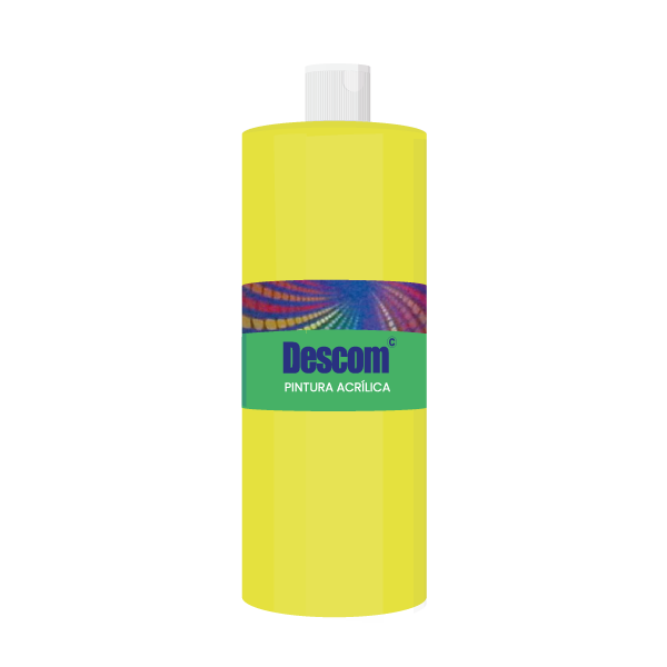 Pintura acrílica Descom 500 ml Groc llimona