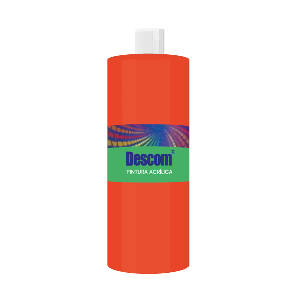 Pintura acrílica Descom 500 ml Vermell