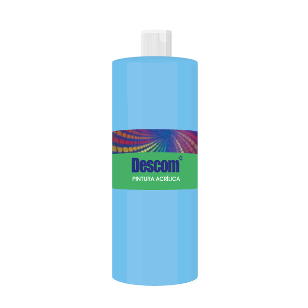 Pintura acrílica Descom 500 ml Blau clar