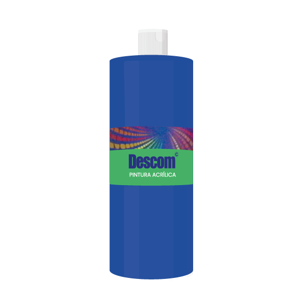 Pintura acrílica Descom 500 ml Blau fosc