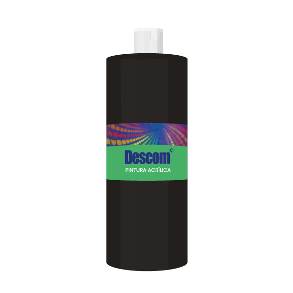 Pintura acrílica Descom 500 ml Negre