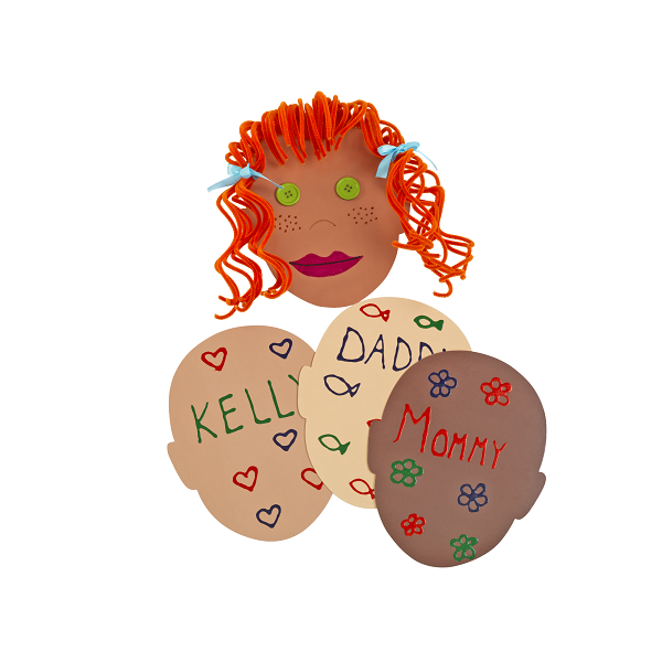 Formes de cartolina amb colors de pell