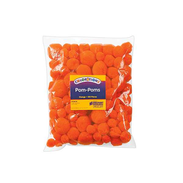 Bossa de 100 pompons Taronja