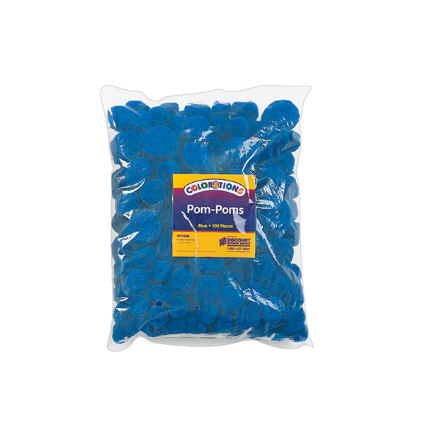 Bossa de 100 pompons Blau