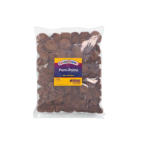 Bossa de 100 pompons Marró