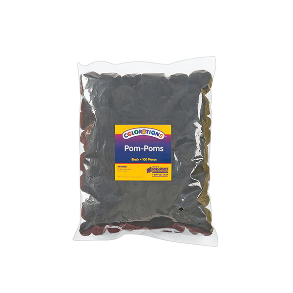 Bossa de 100 pompons Negre