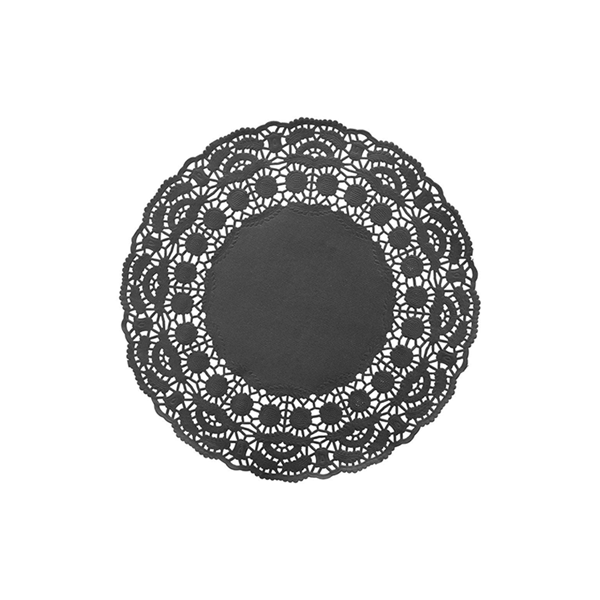 Pack 12 blondas 11 cm diámetro Negro