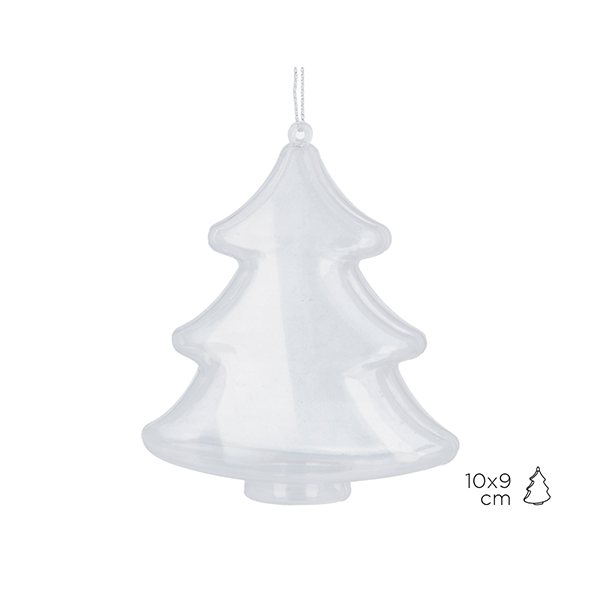 Figuras navidad plástico transparentes para colgar Innspiro